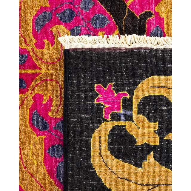 2000 - 2009 Arts & Crafts Hand-Knotted Area Rug - Black, 9' 10" x 13' 5" For Sale - Image 5 of 8
