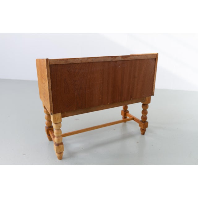 Brutalist Danish Oak Bedside Table, 1970s For Sale - Image 11 of 18