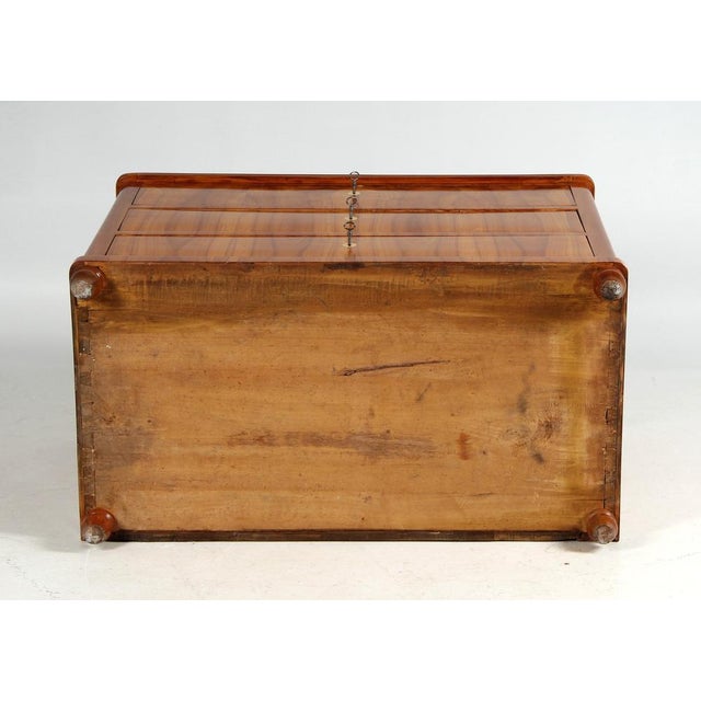 Tan Antique Biedermeier Chest of Drawers, 1840 For Sale - Image 8 of 11