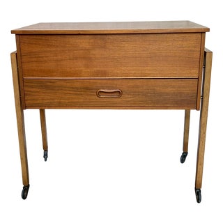 Teak Sewing Storage Cart, 1970 For Sale