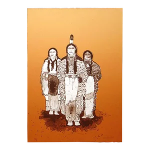 Kevin Red Star "Crow Ladies" Signed Limited Edition Lithograph