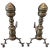 Brass Antique Brass Chippendale Style Andirons - a Pair For Sale - Image 8 of 8