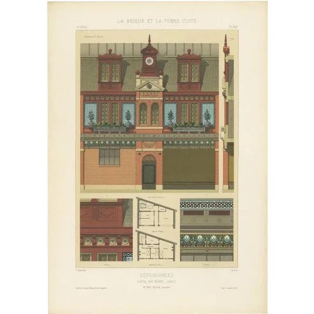 Hôtel Rue Vernet Paris, 1890s, Paper For Sale - Image 6 of 6