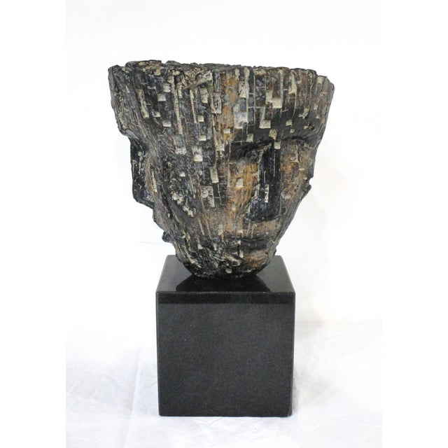 Mid Century Brutalist Head Sculpture in the Style of Curtis Jere For Sale - Image 10 of 10