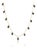 5.67ct Emerald-Cut Blue Sapphire Fringe Station Necklace in 14k Yellow Gold For Sale