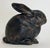 Figurative Vintage Bronzed Metal Crouching Bunny Rabbit Figure For Sale - Image 3 of 6