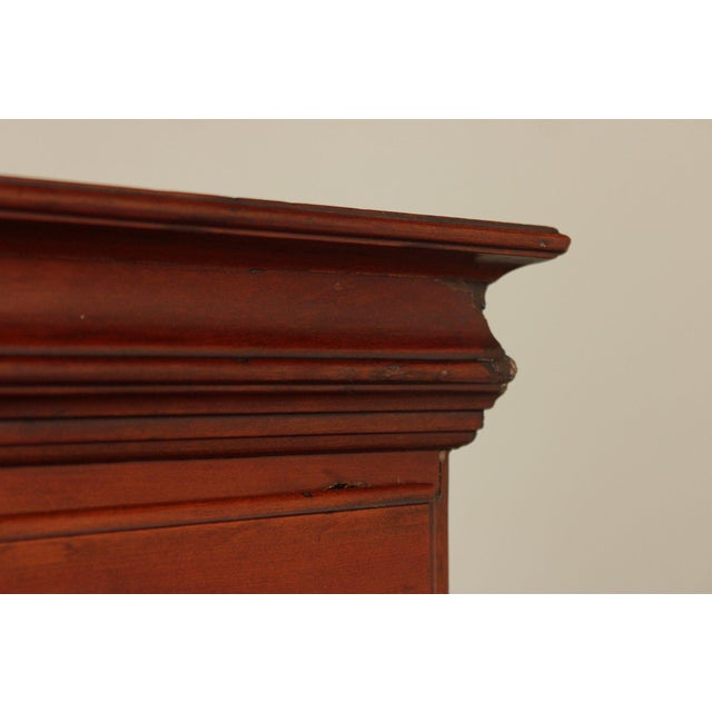 Antique American Chippendale Period Cherry Tall Chest Of Drawers For Sale - Image 9 of 18