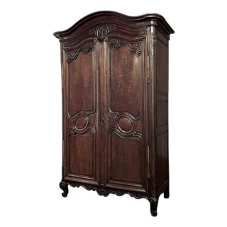 Early 19th Century Normandy Solid Mahogany Country French Armoire For Sale