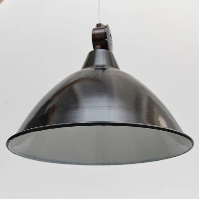 Mid-Century Modern French Industrial Lamp, 1950s For Sale - Image 3 of 5