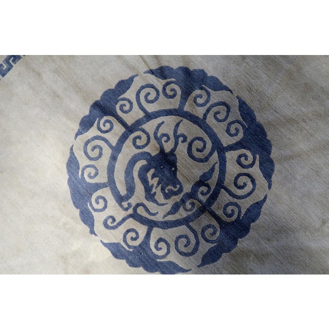 1970s Handmade Vintage Tibetan Khaden Rug 4.8' X 6.1' (147cm X 187cm) For Sale In New York - Image 6 of 13