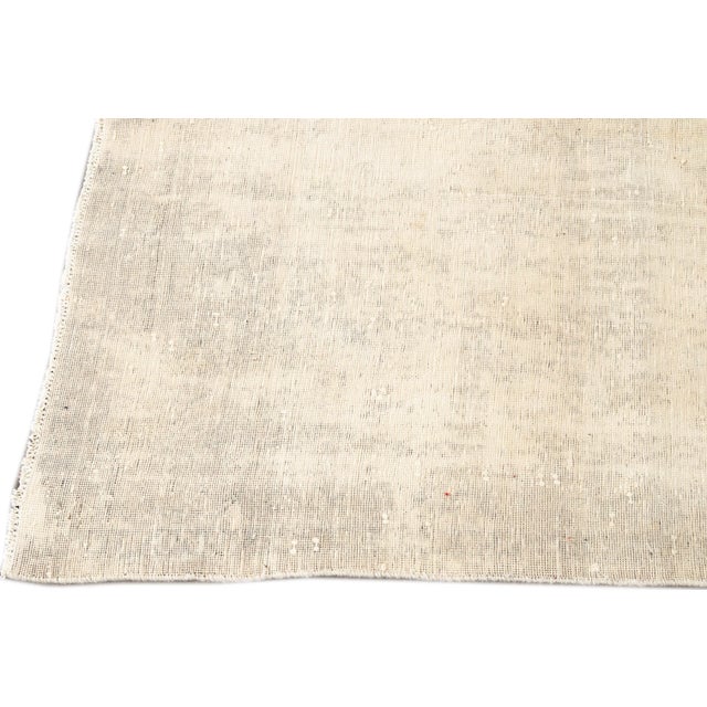 1930s 20th Century Vintage Persian Overdyed Ivory Wool Rug For Sale - Image 5 of 11