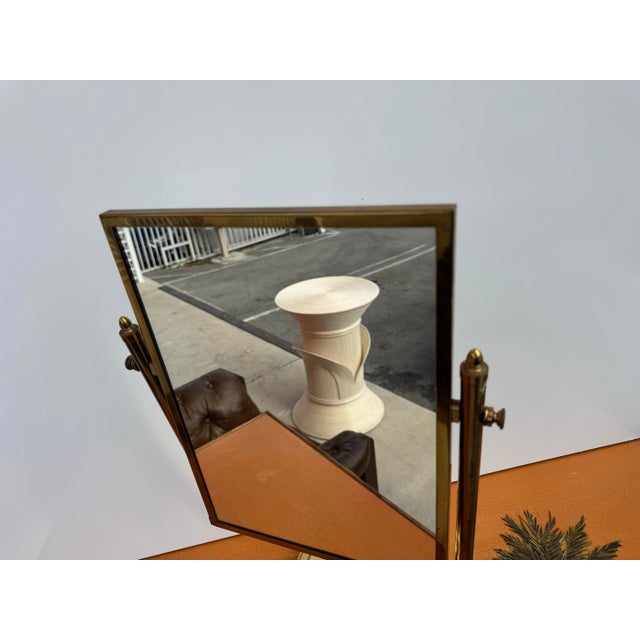 Metal 1960’s Vintage Brass Swing Vanity Mirror/ Sold For Sale - Image 7 of 12