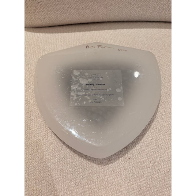 Exhibited Beverly Bev Fishman Shield Resin Wall Sculpture With Phosphorescent Pigment, Signed, 2010, David Richard Gallery For Sale - Image 9 of 16