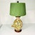 1980s Boho Chic Rustic European Italian Tuscany Style Ceramic Handpainted Flora Table Lamp With New Shade For Sale - Image 4 of 18