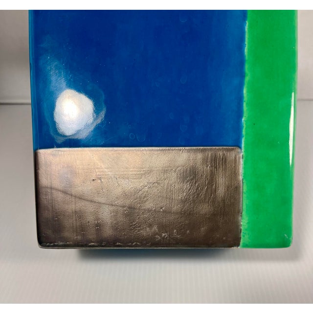 Mid-Century Modern Circa 1960s Mid-Century Modern Rosenthal Netter Block Ceramic Vase Made in Italy For Sale - Image 3 of 10