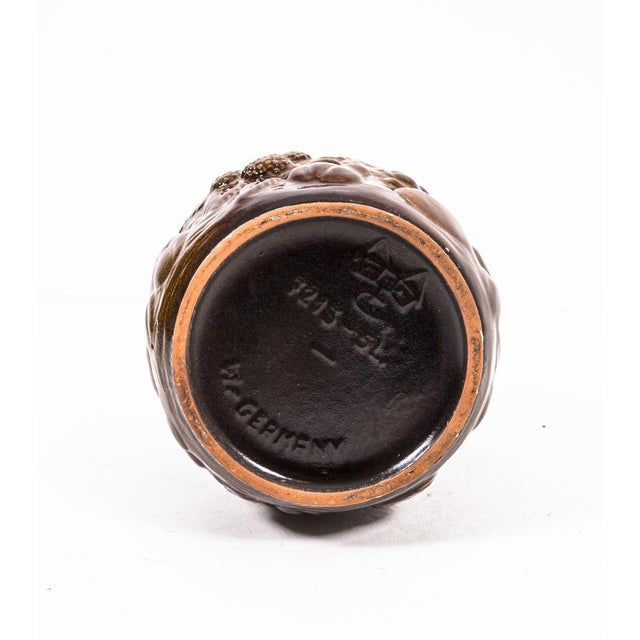 Brown Mid-Century Ceramic Vase, Germany For Sale - Image 8 of 17