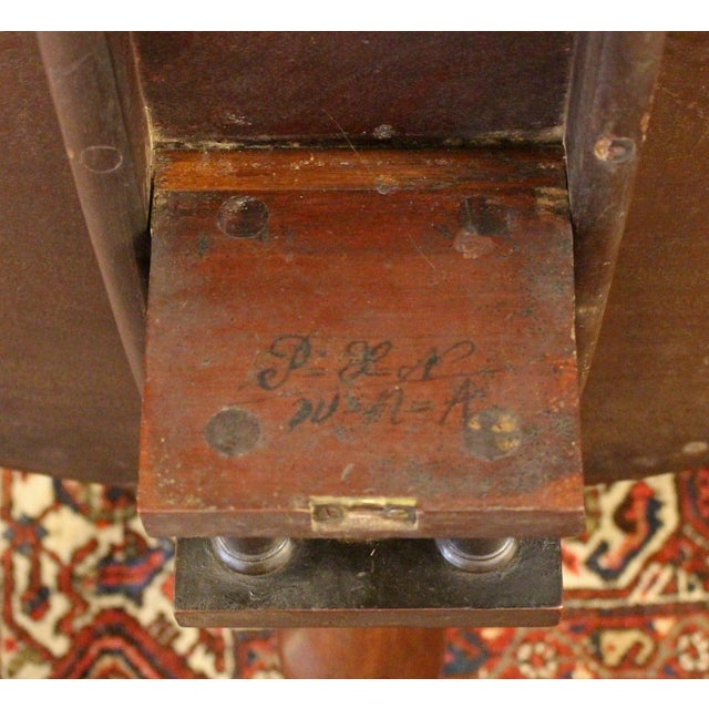 Circa 1770 George III Tilt-Top Pedestal Birdcage Mechanism Tea Table For Sale In Raleigh - Image 6 of 7