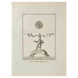 Giacomo Casanova, Ancient Roman Fresco Herculaneum, Original Etching, 18th Century For Sale