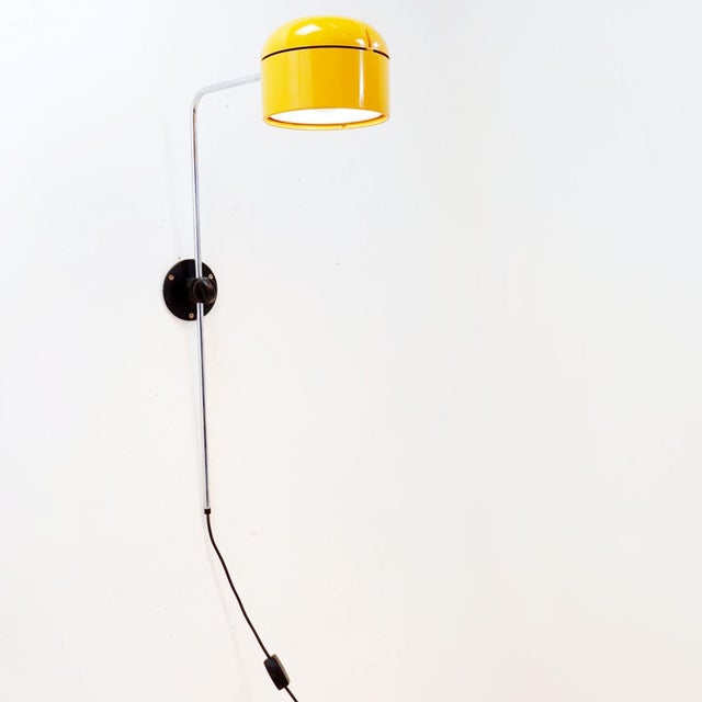 Metal Space Age Yellow Wall Lamp by Arnold Berges for Staff Germany, 1970s For Sale - Image 7 of 17