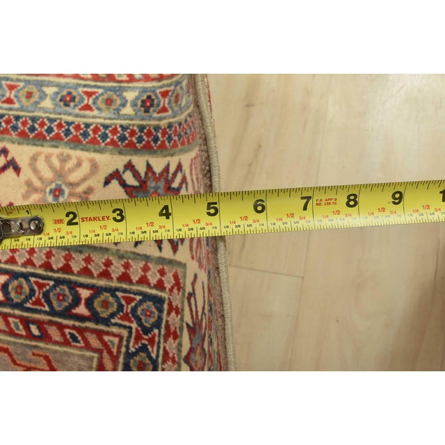 Kazak Rug 8’1” X 10’2” Gray Wool Tribal Hand-Knotted Oriental Carpet For Sale - Image 12 of 14