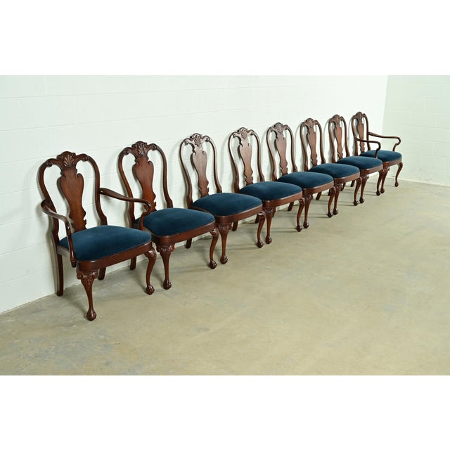 Smith & Watson Georgian Carved Mahogany Dining Chairs, Set of Eight For Sale - Image 13 of 13