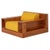Mid-Century Modern Italian Lounge Chair with Wood Frame and Yellow Upholstery, 1970s For Sale - Image 9 of 9