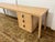Contemporary Lime Wash Oak Wood Desk With Drawer Cabinet For Sale - Image 3 of 12