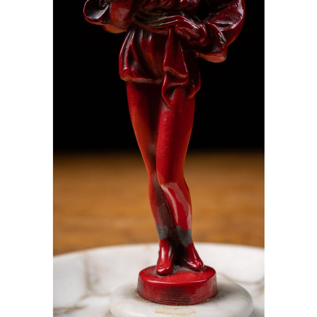 Early 20th Century J B Hirsch Art Deco Figural Alabaster Ashtray For Sale - Image 9 of 14