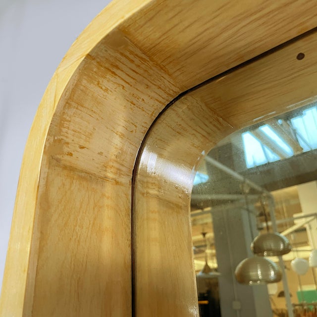 1930s Art Deco Italian Full-Length Floor Mirror in Light and Black Wood, 1930s For Sale - Image 5 of 18