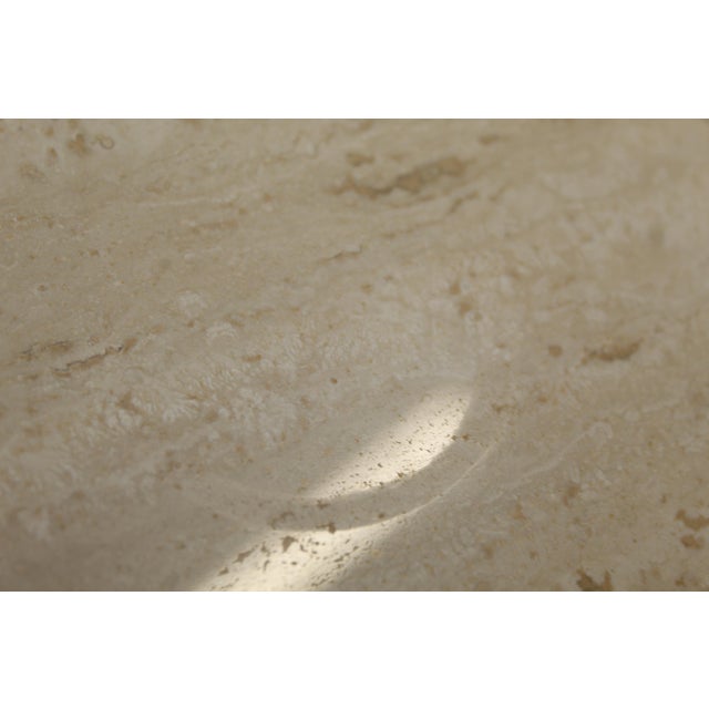 Mid-Century Modern 1970s Travertine Accent Table Base For Sale - Image 3 of 6