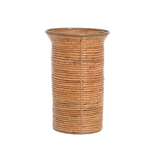 Decorative Bamboo Paper Bin, 1970s For Sale