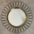 Petite Scale Modernist French Round Brass Sunburst Loop Mirror, 1950s For Sale - Image 10 of 15