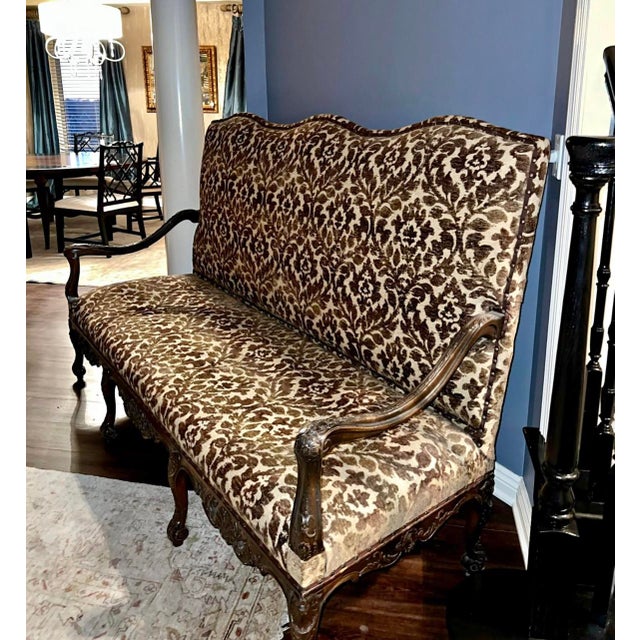 Wood Mid-19th Century French Settee For Sale - Image 7 of 11