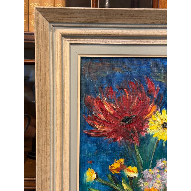 Still Life Oil Painting "Flower Vase" Original Art For Sale - Image 4 of 7
