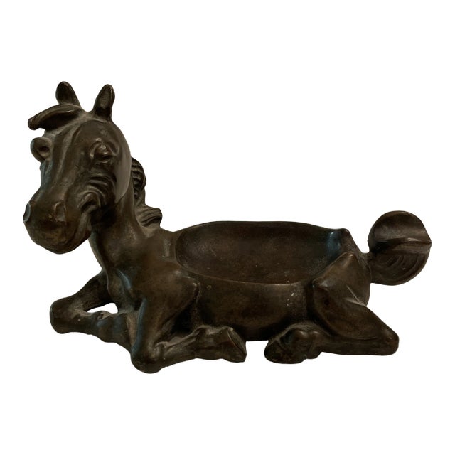 Vintage K&O Co. Bronze Horse Ashtray For Sale