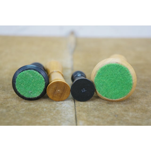 Vintage Oak Chess Checkers Tabletop Game Board Set W/ Storage Drawers 14" For Sale - Image 16 of 18