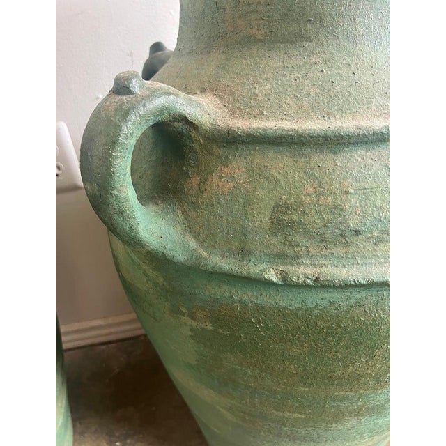 1930s Distressed Italian Ceramic Urns, Glazed Finish, 1930s Roman Style For Sale - Image 5 of 17
