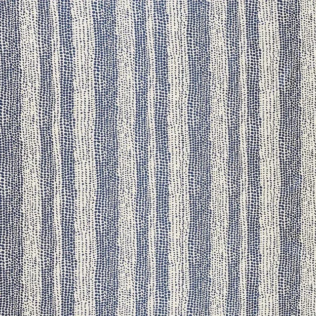 Sample - Schumacher Glamourpuss Fabric in Midnight For Sale