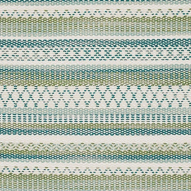 Sample - Schumacher Fremont Indoor/Outdoor Fabric in Green For Sale