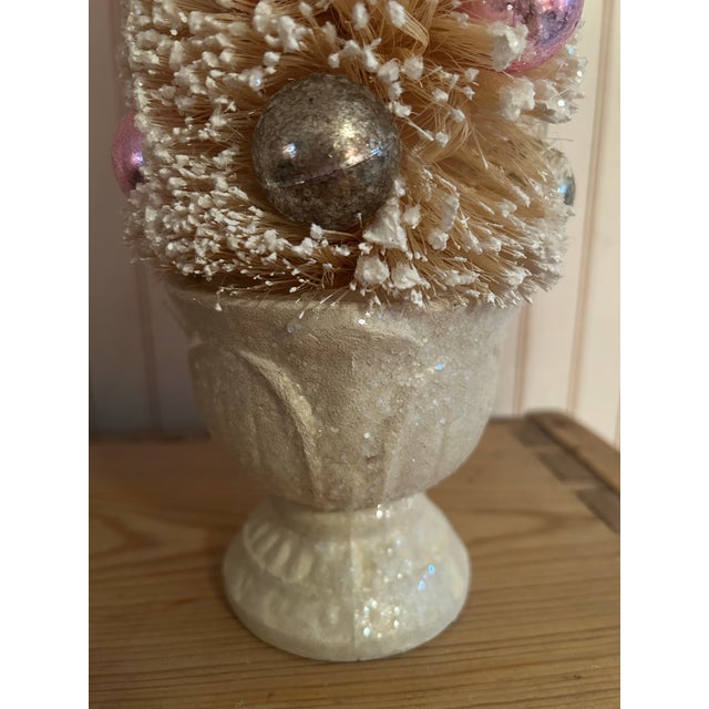 Traditional 1980's Vintage Potted Bottle Brush Tree, 19" Tall For Sale - Image 3 of 4