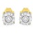 Contemporary 10K Yellow Gold Plated Sterling Silver 1/2 Cttw Miracle Set Diamond Stud Earring (J-K Color, I2-I3 Clarity) For Sale - Image 3 of 6