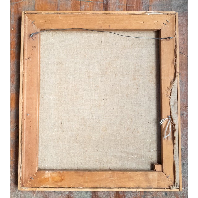 Brown Mid-Century Oil Painting "Night of the Western Warlocks" Signed For Sale - Image 8 of 8