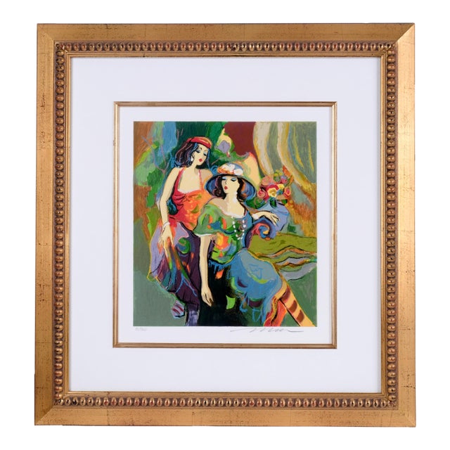Isaac Maimon "Sweet Time" Artist Hand Signed and Numbered Limited Edition 181/300 Gold Frame, Matted & Fileted For Sale