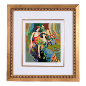 Isaac Maimon "Sweet Time" Artist Hand Signed and Numbered Limited Edition 181/300 Gold Frame, Matted & Fileted