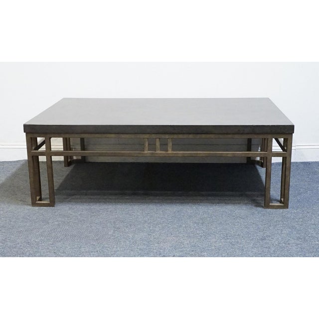 Early 21st Century Lexington Furniture Cypress Point Tommy Bahama Monterea Travertine 56" Accent Coffee Table 561-943 For Sale - Image 5 of 9