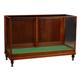 1900s–1910s Wood and Glass Commercial Display Cabinet For Sale