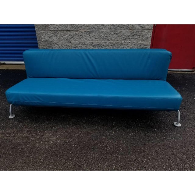 Mid Century Modern B & B Italia Blue Leather Lunar Sleeper ...