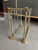 1970s Charles Hollis Jones Attributed Hollywood Regency Brass Formed Lucite Magazine Rack Holder Design Rialto For Sale In Las Vegas - Image 6 of 11