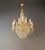 Antique Italian Empire Revival Brass and Crystal Chandelier Candle Holders For Sale - Image 4 of 14