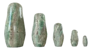 Green Matryoshka by Pete Pongsak, Set of 5